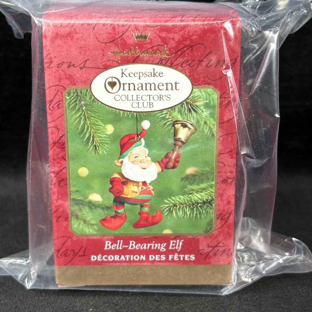 Hallmark 2000 Keepsake Ornament Collectors Club BELL-BEARING ELF New Old Stock